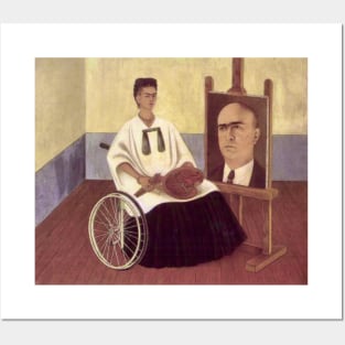 Self Portrait with the Portrait of Doctor Farill by Frida Kahlo Posters and Art